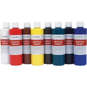 8 oz Acrylics Paint - 8 Count, Assorted