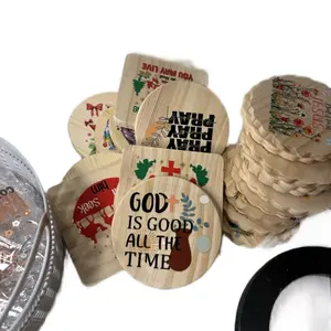 Customized Cup Coasters - Faith-Based & Holiday-Themed Decorative Drinkware for Home and Office