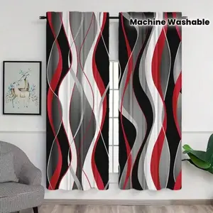 Striped Multifunctional Fabric Window Curtain Set, No Power Party Decoration, Ideal for Daily Home Decor, Classic Style Drapes