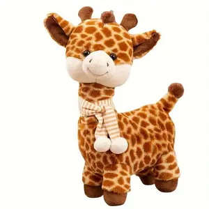 Cute Soft Cartoon Giraffe Plush Toys Stuffed Animals Fawn Doll Warm And Comfortable Home Decoration Giraffe Doll, Holiday And Birthday Gifts for Friends