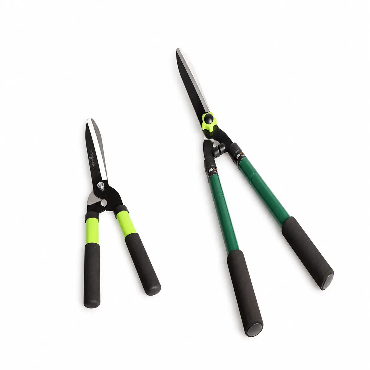 2-in-1 Garden Tools Kit Set - Pruning Shears & Extendable Hedge Trimmer with Metal Blades for Long-Reach Cut on Bushes