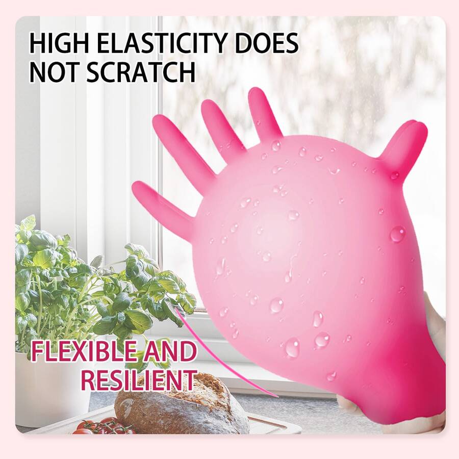 Baby Pink Gloves Disposable Latex-Free Food For Cooking Cleaning Household Pet Care Beauty Spa Pink Nitrile Gloves Powder Free Disposable Latex Free (100/Ct Box)