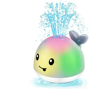 Glowing Whale Water Sprinkler for Boys Girls, Birthday Valentine's Day Gift, Kids Pool Bathtub Toy, Swimming Fun Accessory