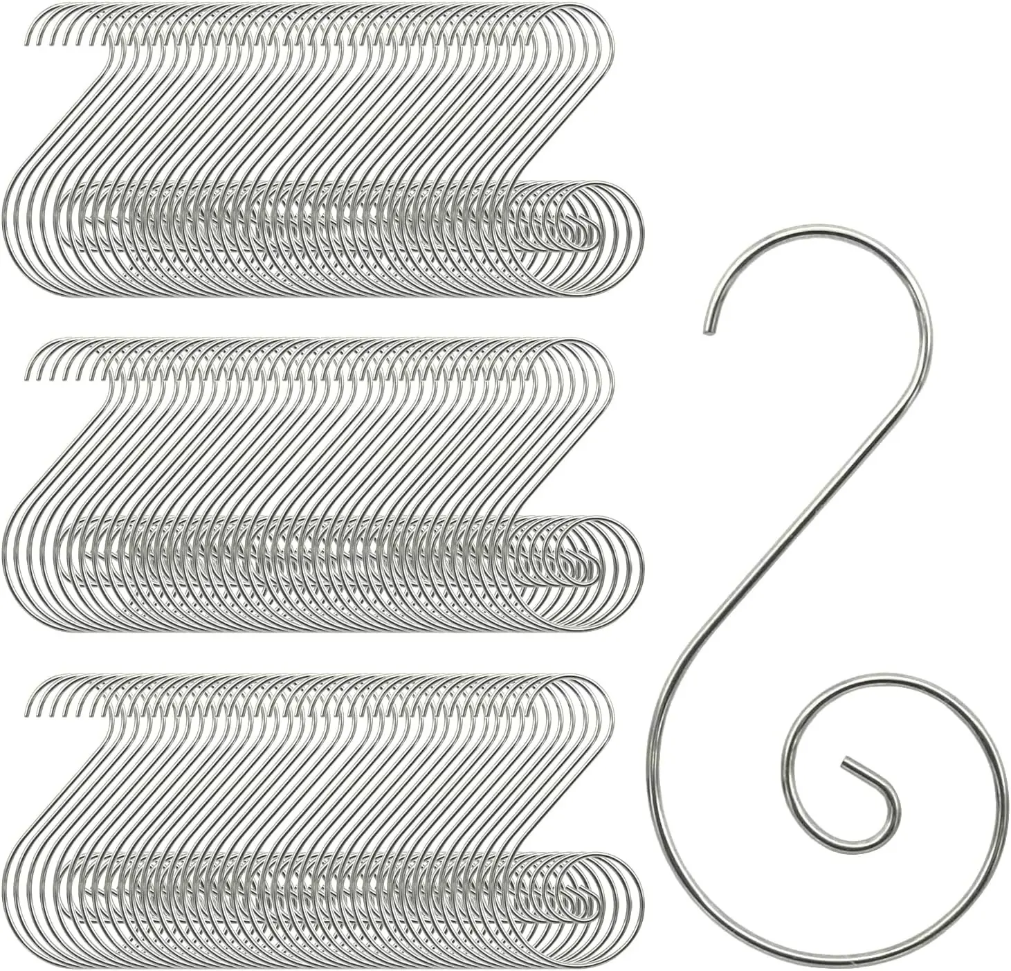 Christmas Ornaments Hooks Christmas Tree Hanger Great for Christmastree Decoration - 120 / Silver