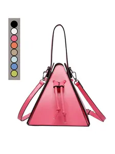Elegant Creative Candy Color Triangle Handbag, Fashion Simple Daily Outing Shopping Bag, Versatile Shoulder Crossbody Bag, Stylish Versatile Bag