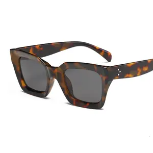 New Fashion Woman Luxury Brand Square Sunglasses Ladies Vintage Oversized Sun Glasses Female Big Frame Uv400 Shades Black SHOPAHOLIC