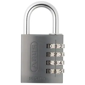 ABUS 145 by 40 C Aluminum Black 4-Dial Resettable Combination Padlock