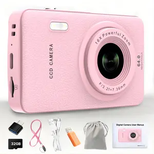 【With Many Free Gifts】48MP 1080P HD Digital Camera - 16X Digital Zoom, 2.4'' LCD, Rechargeable, 32G TF Card, Vlogging, Photography, Webcam, Thanksgiving and New Year Gift for Teenagers and Beginners