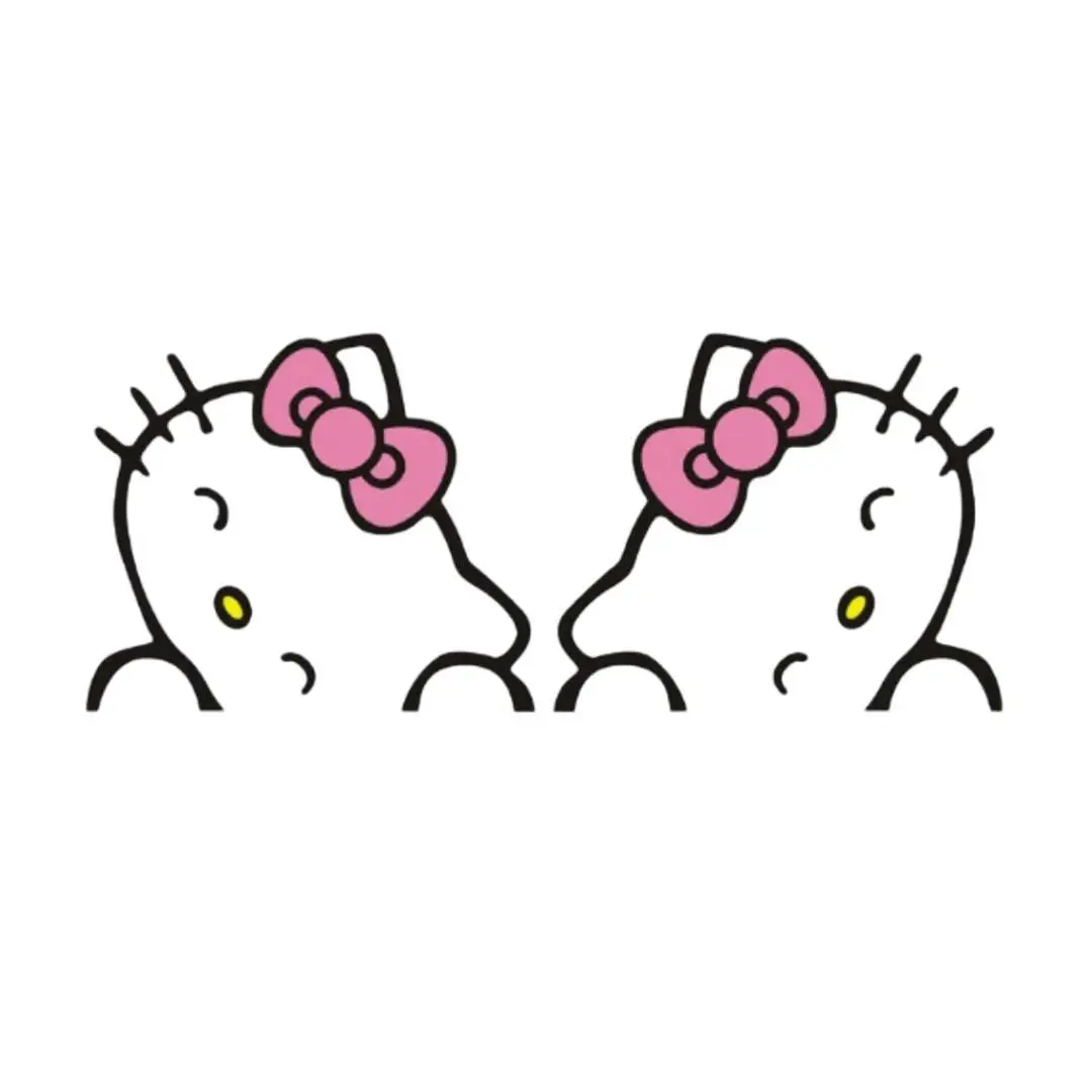 Sanrio Hello Kitty 8-Inch Cute Cat Decorative Decals, Easy To Apply Stickers For Car & Window, Lovely Cartoon Decor Perfect For Sanrio Fans Of All Ages