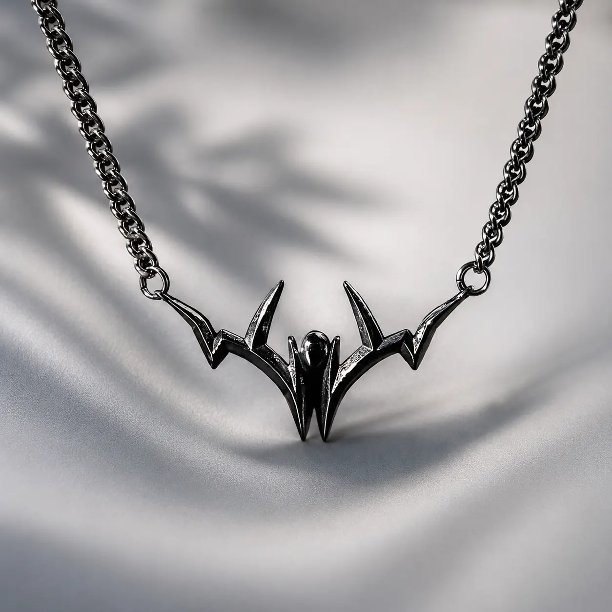 Anime-Inspired Titanium Steel Necklace with Chrome Pendant, Streetwear Chain, Necklaces for men and woman (Party Gift)