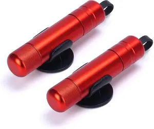 B BRAZIFY 2 Pack Car Window Breaker Seatbelt Cutter Tool, Glass Breaker Hammer Seatbelt Cutter Safety Glass Breaking, Life Saving Emergency Escape Tool  car  essentials Multifunctional Car Seat Back Organizer Multifunctional Car Window Breaker Keychain