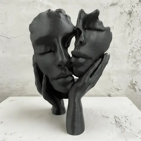 Plastic Abstract Figure Sculpture Embracing Figurine, Decorative Figurines, Warm Hug Statue, Resin Statue, Home Office Decor, Desk Ornament, Tabletop Decor, Modern Art Wedding Anniversary Gift, Symbolizing Love and Connection