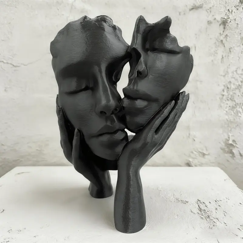 Plastic Abstract Figure Sculpture Embracing Figurine, Decorative Figurines, Warm Hug Statue, Resin Statue, Home Office Decor, Desk Ornament, Tabletop Decor, Modern Art Wedding Anniversary Gift, Symbolizing Love and Connection