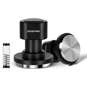 53.3mm Espresso Tamper, Impact Design Coffee Tamper with Sound Feedback, Spring Loaded with Interchangeable 15lb/30lb Springs, Calibrated Tamper for 54mm Portafilter