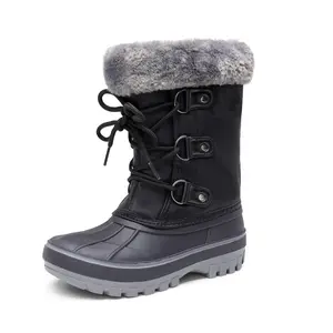 DREAM PAIRS KIDS Girls and Boys Fur Lined Winter Snow Boots