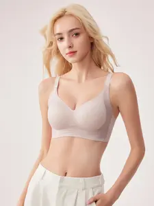 Women Jelly Bras Wirefree No Underwire Everyday Bras Comfortable Wireless Padded backless Bra