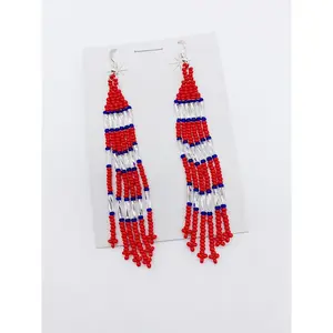NAVAJO BEAD DRAPE EARRINGS