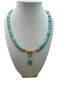 #115-Amazonite, GP Carabiner with an Amozonite Charm