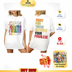 Equality Fight for Those Without Privilege Shirt, Equality Book Flowers Tshirt Sweatshirt Hoodie, Human's Rights Shirt, Civil Rights Tee Print