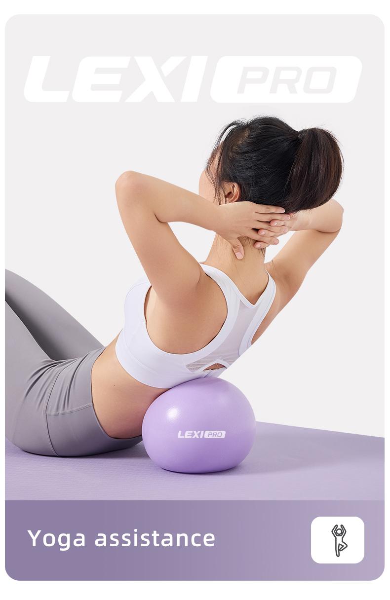 LEXI Small Exercise Ball for Pilates Yoga and Barre Workout Anti Burst Mini Stability Ball for Core Balance Training and Back Support Exercise
