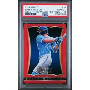 2024 Panini Select Select Throwback Bobby Witt Jr. #21 Red Prizm /99 POP 1!