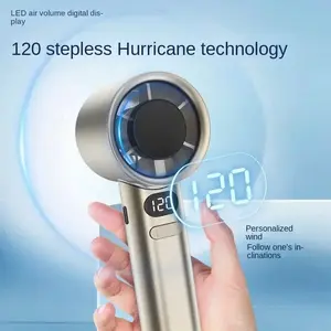 DFShop Portable Bladeless Hand Fan with LED Display