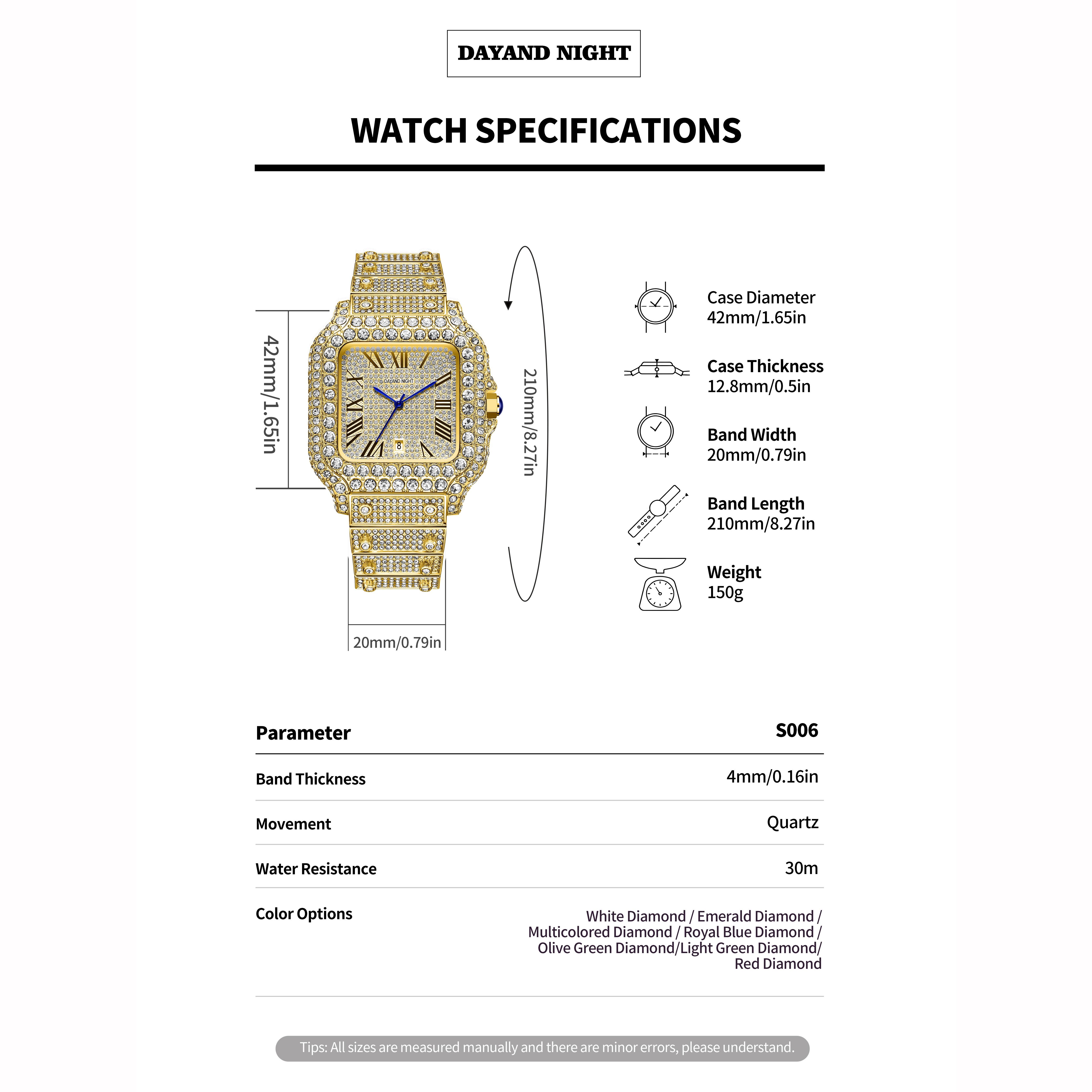 2026 Luxury Iced Out Watch for Men & Women | Unisex Full Diamond Quartz Watch | Super Shiny Gift for Business Events, Banquets, Valentine’s Day, Anniversaries and Christmas