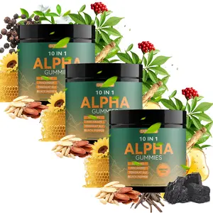 Alpha 10-in-1 Shilajit Gummies | Energy, Stamina  Focus  Ashwagandha, Tongkat Ali, Maca Vegan| Zero Sugar