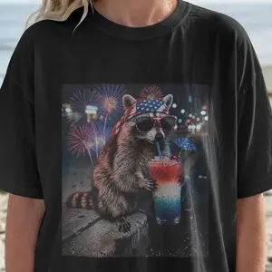 Patriotic Raccoon Shirt | Funny 4th of July Meme Tee, 250 Years Freedom Unisex T-shirt