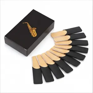 Eb Alto Saxophone Reeds Strength 2.0, Traditional Natural Cane Reeds for Beginners & Students, Easy to Play Woodwind Accessories for School Bands & Daily Practice, 10 Pack