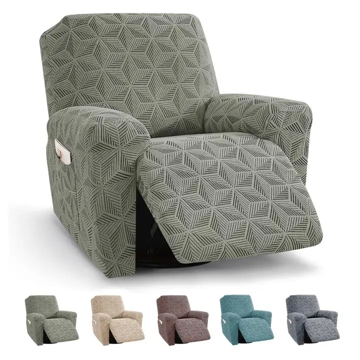 Soft Recliner Cover, Non-slip Recliner Chair Cover, Furniture Protector, Washable Slipcover with Pockets for Living Room Office Home Decor