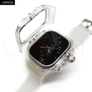 URVOI One-Piece Watch Band for Watch Ultra 3 2 1, Easy Snap-On Closure, Replaceable Buckle, Silicone Strap, Comfortable Wear, Smartwatch Strap