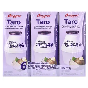 Binggrae Flavored Milk Drink, Taro, 6 Cartons, 6.8 fl oz (200 ml) Each
