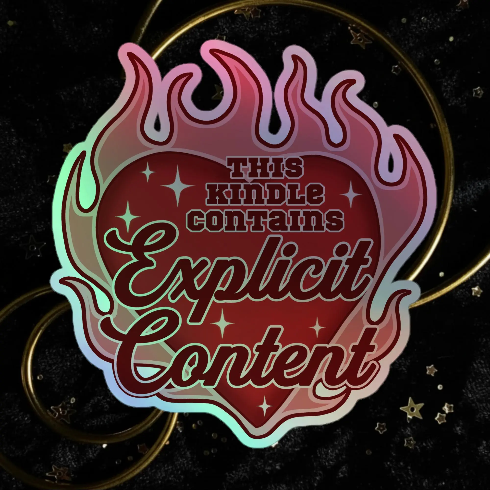 Kindle Explicit Content Holographic stickers