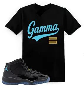 Black Shirt Matching 11 Gamma Blue Sneaker, Jordan 11 Gamma Shirt, Gamma Blue 11s Outfit, Stylish Unisex Shirt, Casual Everyday Wear, Menswear