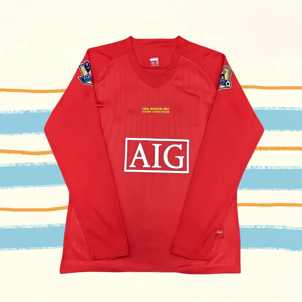 07-09 Home and Away Retro LongSleeve No.7 Ronaldo Soccer Jersey
