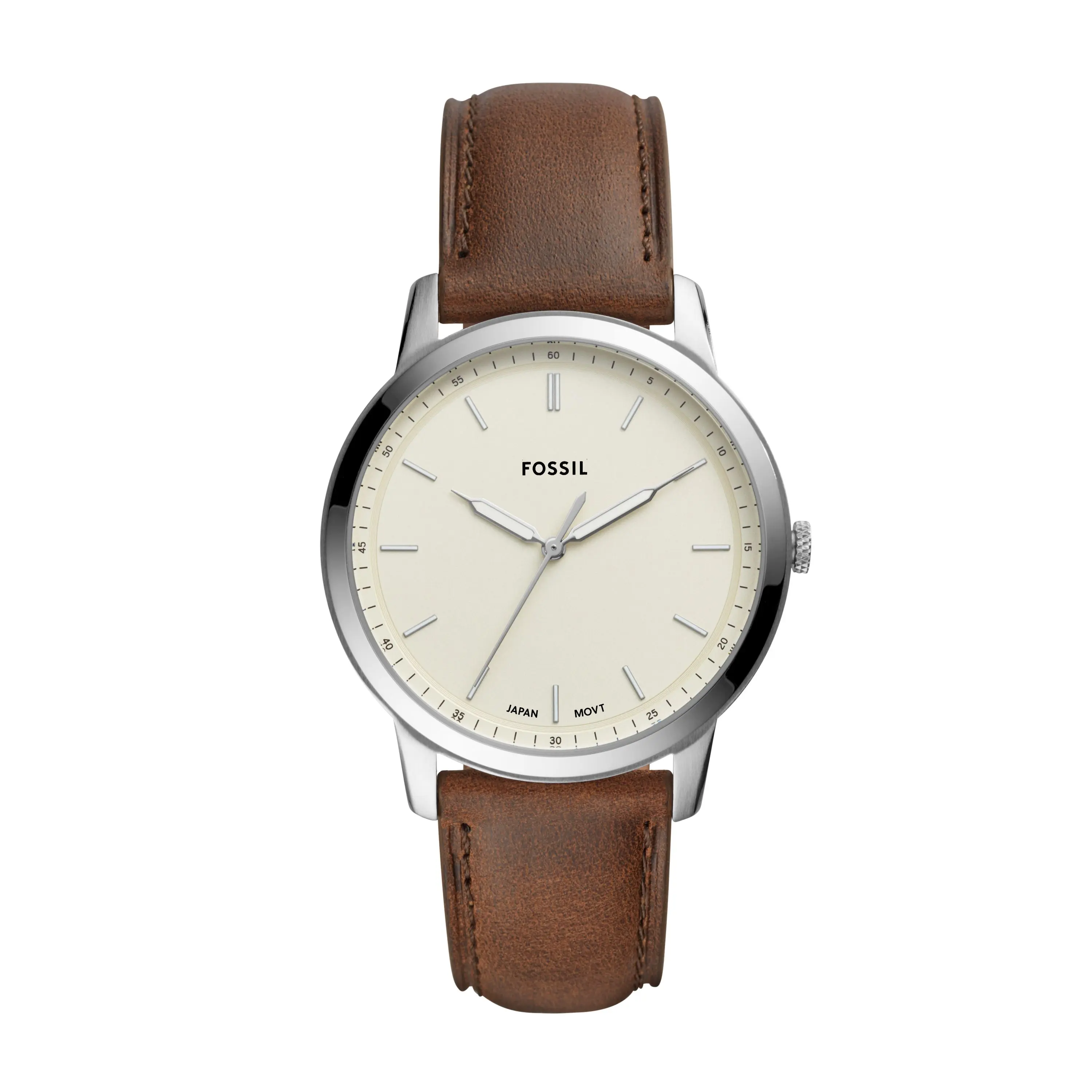 Fossil Minimalist 44mm Men's Three-Hand, Stainless Steel Watch Fossil Minimalist 44mm Men's Three-Hand, Stainless Steel Watch
