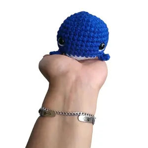 Handmade Crochet Whale - Blue Color, Crafted by Hand, Animal Figure