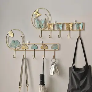 1pc Light Luxury Nordic Iron Hook, Wall Mounted Rack Hook, Home Wall Hanging Coat Hook, Entryway Key Hook Creative, Home Room Wall Decoration Pendant