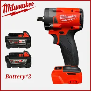 Milwaukee 3/8 inch impact wrench works flawlessly for changing car tires, bolt removal, framing & home renovation. Lightweight portable build with built-in LED light for dark work areas.