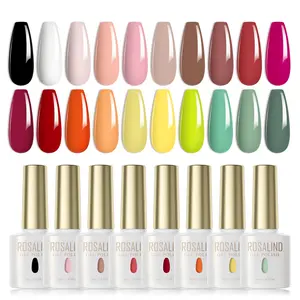 Nail Art Black White Gel Nail Polish Set Color Glue, 20 Pcs Gel Yellow Green Nail Polish 6ml Pink Solid Color Nail Polish Set for Women