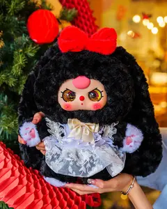 Baby Three- Sugar baby 400% V4 Plush Blind Box，Bunny Plush Dolls，Soft Furry Collectibles，Backpack or clothing decoration