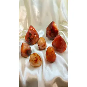 Vibrant Red Carnelian Freeform Polished Flames