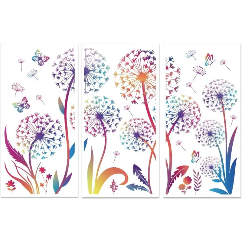 3 Sheets Rub on Transfers for Crafts and Furniture,Dandelion Taraxacum,Cold IOD Transfers Stickers,Rub on Transfer Stickers for Paper,Glass,Desk,DIY Home Decor(11.8x5.9 Inch)