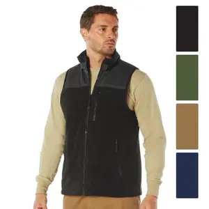 Rothco Spec Ops Fleece Tactical Gilet - Mens Thermal Casual Tops, Durable Adjustable Multi-Pocket Gear, 100% Polyester Fleece, Warm Secure Fit, Full-Zip Main Closure w/ Storm Placket, Sleeveless Utility Outdoor Layer, Black