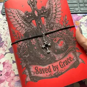 Handmade “Saved by Grace” Laser Engraved Leather  Journal