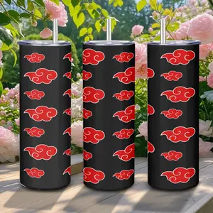 20oz Stainless Steel Tumbler, 1 Count Naruto Pattern Insulated Water Bottle, Stainless Steel Thermos, Stainless Steel Flask, Drinking Cup for Home Office School, Boyfriend Gift, Drinkware, Summer Cool Bottle