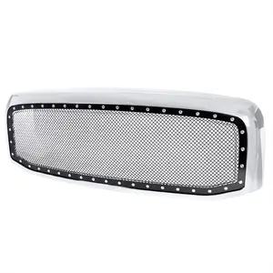 2006-2008 Dodge RAM Chrome ABS Rivet Style Grille w/ Stainless Steel Mesh