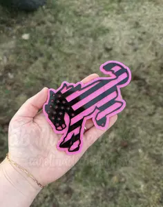 American Flag Bronco Horse Emblem for Trucks or Cars - Any 2 Colors Leave In Order Notes - Patriotic Design