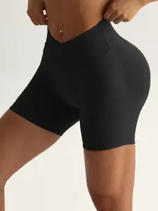 Women's Seamless Soft Yoga Shorts, High Waist Skinny Trousers for Gym Running Cycling, Casual All-Season Fitness Wear Stretchy Seamless Shorts